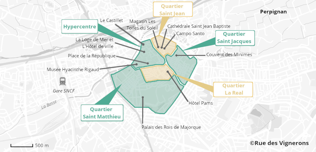 Ville de Perpignan, vieille ville de perpignan, carte touristique perpignan, carte de la ville de perpignan, perpignan carte, perpignan itinéraire, perpignan les quartiers